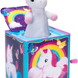 Schylling Pop & Glow Unicorn Light Up Jack in The Box