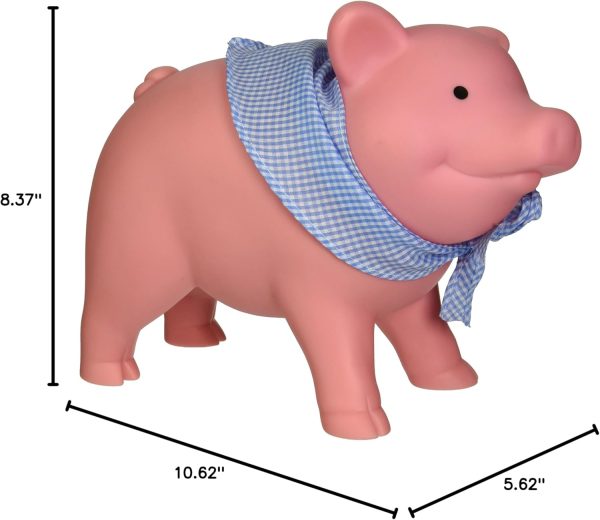 Schylling Rubber Piggy Bank Pink. 1 EA